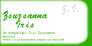 zsuzsanna iris business card